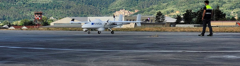 Italian Coast Guard deploying EMSA remotely piloted aircraft  over the Gulf of Genoa for increased maritime surveillance