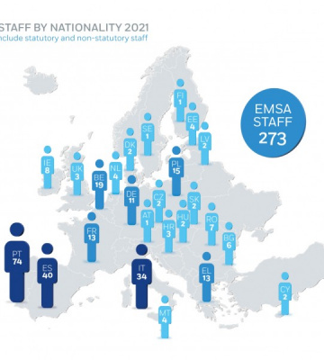 EMSA Staff by Nationality
