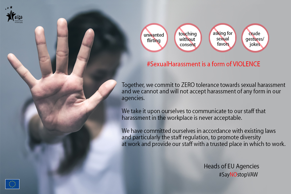 sexual harassment visual for all EU agencies
